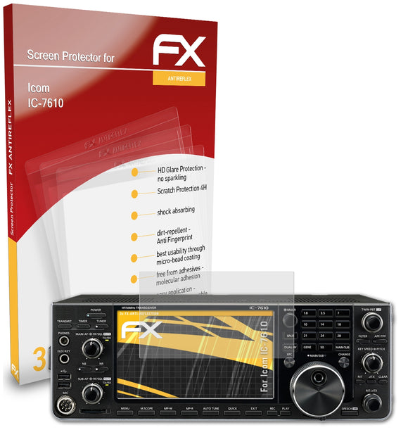 atFoliX FX-Antireflex Displayschutzfolie für Icom IC-7610