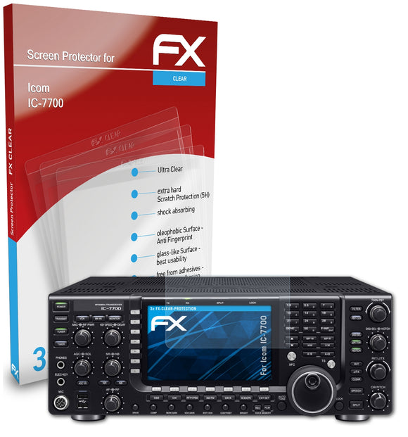 atFoliX FX-Clear Schutzfolie für Icom IC-7700