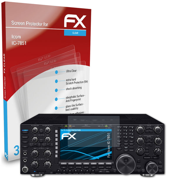 atFoliX FX-Clear Schutzfolie für Icom IC-7851