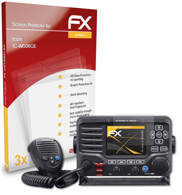 atFoliX FX-Antireflex Displayschutzfolie für Icom IC-iM506GE