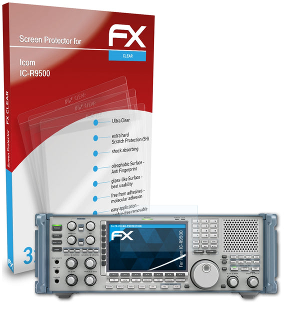 atFoliX FX-Clear Schutzfolie für Icom IC-R9500