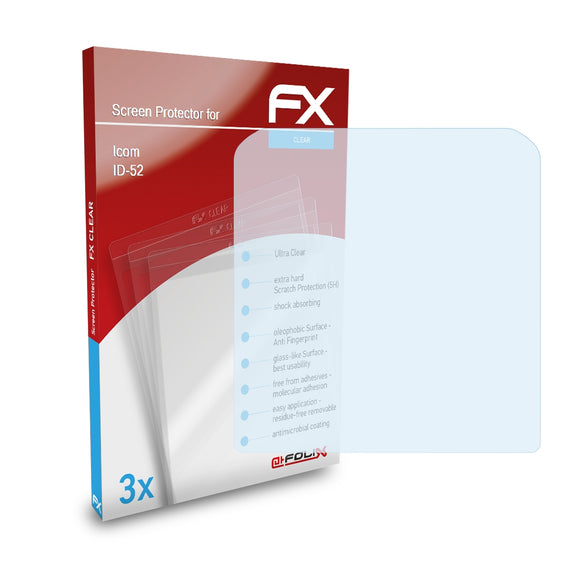 atFoliX FX-Clear Schutzfolie für Icom ID-52