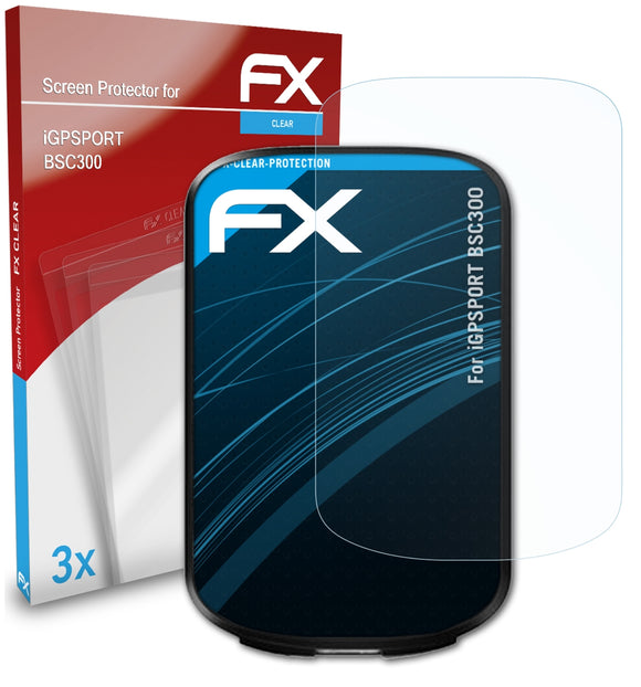 atFoliX FX-Clear Schutzfolie für iGPSPORT BSC300