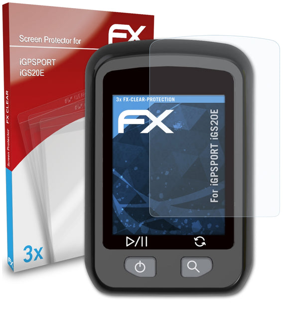 atFoliX FX-Clear Schutzfolie für iGPSPORT iGS20E