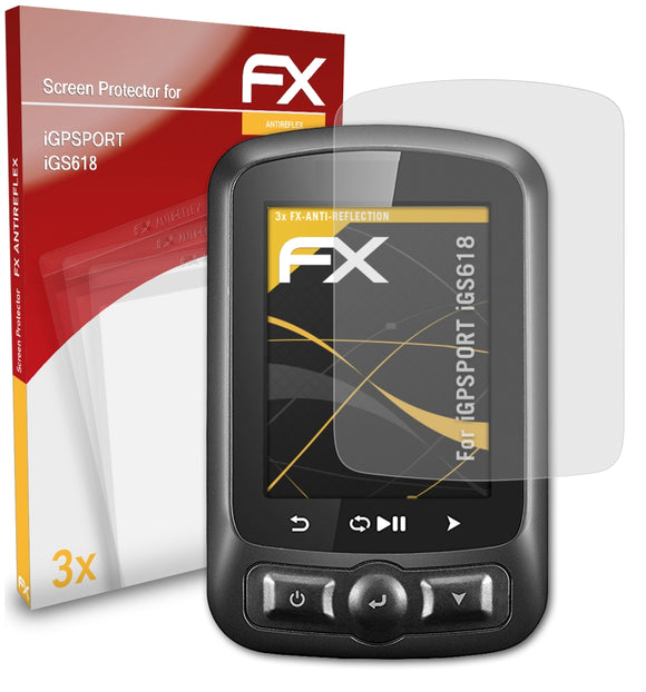 atFoliX FX-Antireflex Displayschutzfolie für iGPSPORT iGS618