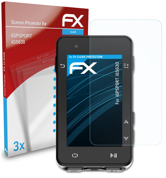 atFoliX FX-Clear Schutzfolie für iGPSPORT iGS630