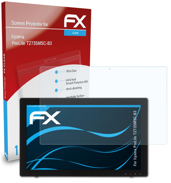 atFoliX FX-Clear Schutzfolie für Iiyama ProLite T2735MSC-B3