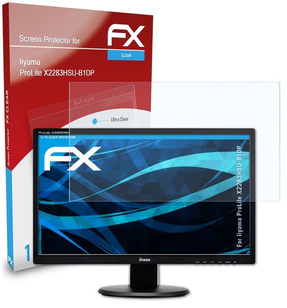 atFoliX FX-Clear Schutzfolie für Iiyama ProLite X2283HSU-B1DP