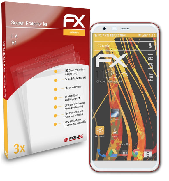 atFoliX FX-Antireflex Displayschutzfolie für iLA R1