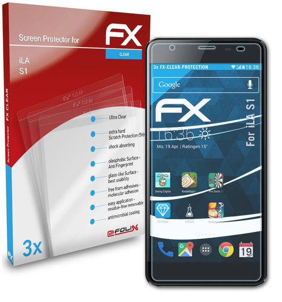 atFoliX FX-Clear Schutzfolie für iLA S1