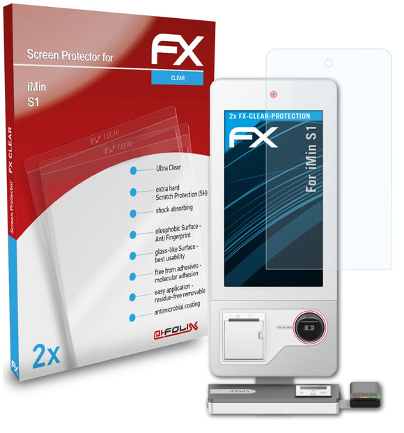 atFoliX FX-Clear Schutzfolie für iMin S1