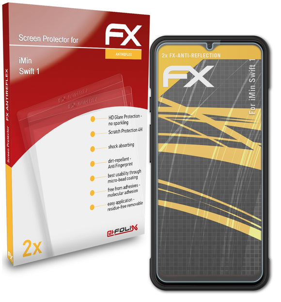 atFoliX FX-Antireflex Displayschutzfolie für iMin Swift 1