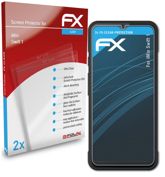 atFoliX FX-Clear Schutzfolie für iMin Swift 1