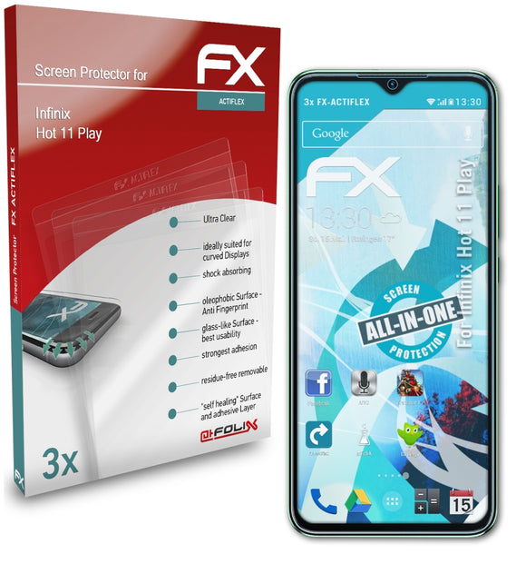 atFoliX FX-ActiFleX Displayschutzfolie für Infinix Hot 11 Play