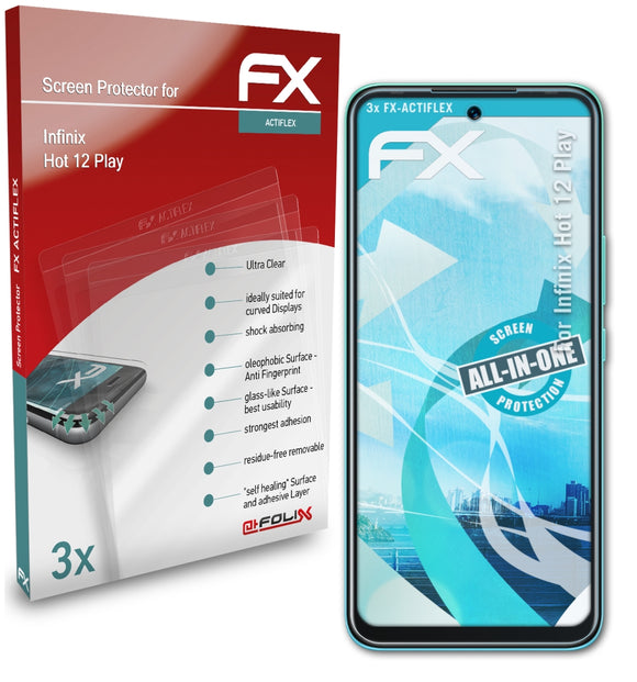 atFoliX FX-ActiFleX Displayschutzfolie für Infinix Hot 12 Play