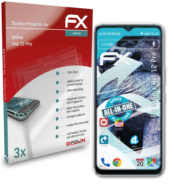 atFoliX FX-ActiFleX Displayschutzfolie für Infinix Hot 12 Pro
