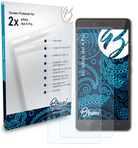 Bruni Basics-Clear Displayschutzfolie für Infinix Hot 4 Pro