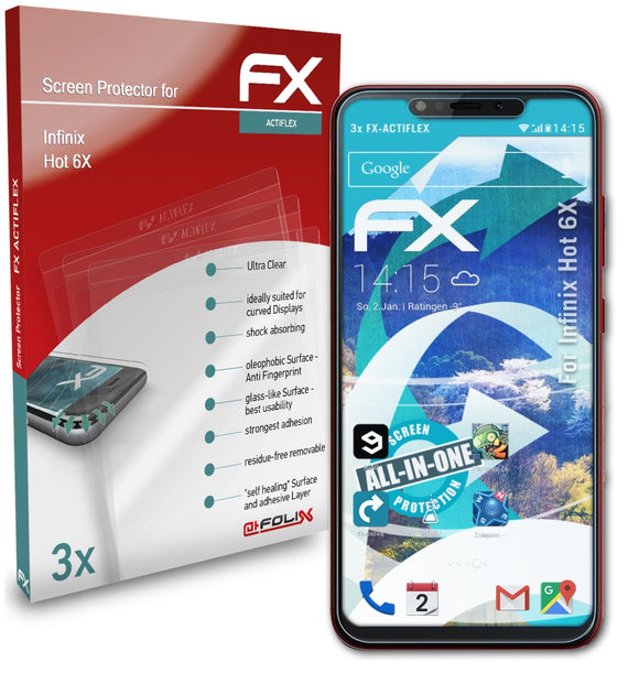 atFoliX FX-ActiFleX Displayschutzfolie für Infinix Hot 6X