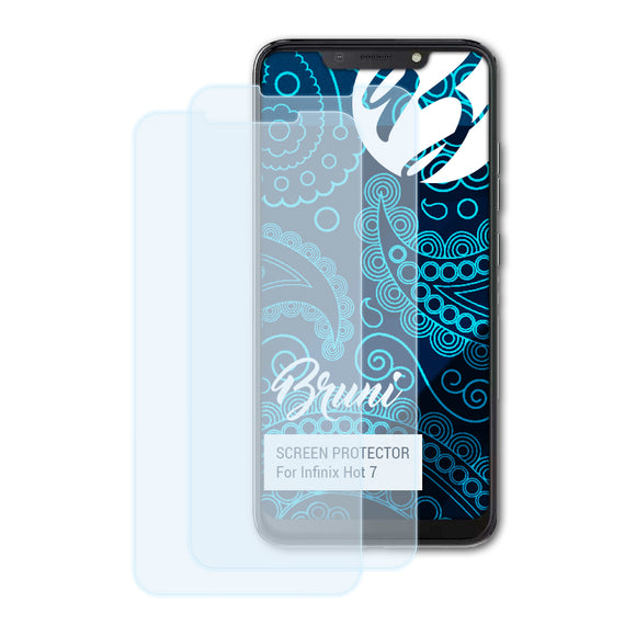 Bruni Basics-Clear Displayschutzfolie für Infinix Hot 7
