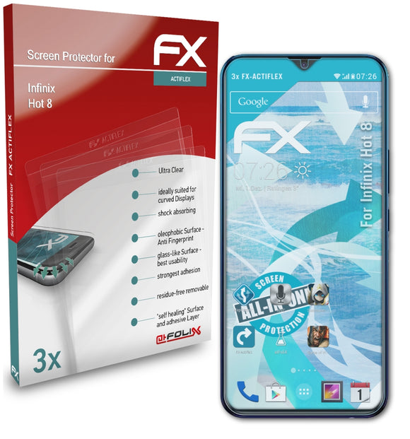 atFoliX FX-ActiFleX Displayschutzfolie für Infinix Hot 8
