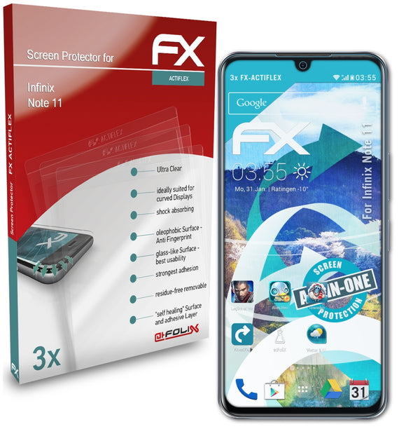 atFoliX FX-ActiFleX Displayschutzfolie für Infinix Note 11