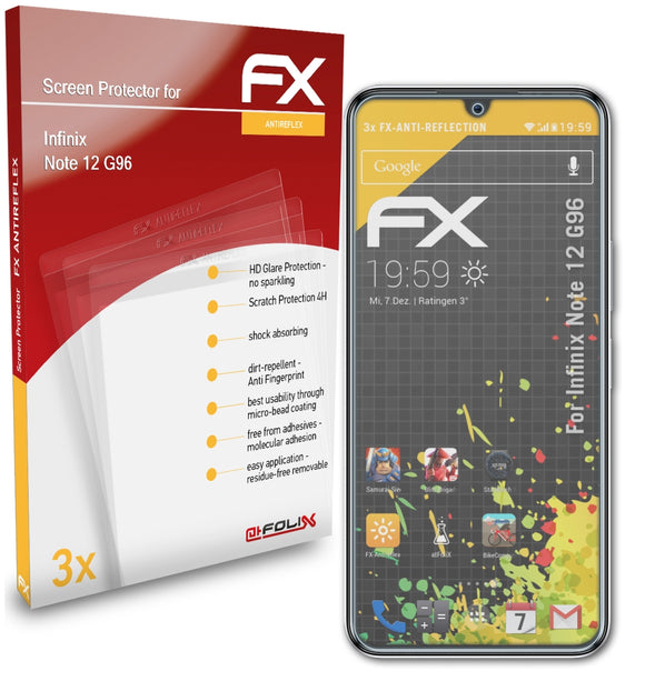 atFoliX FX-Antireflex Displayschutzfolie für Infinix Note 12 G96