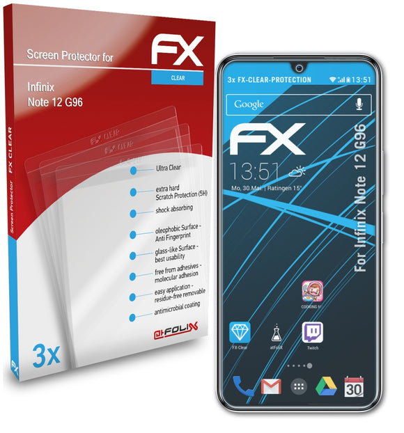 atFoliX FX-Clear Schutzfolie für Infinix Note 12 G96