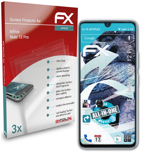 atFoliX FX-ActiFleX Displayschutzfolie für Infinix Note 12 Pro