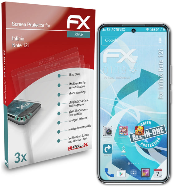 atFoliX FX-ActiFleX Displayschutzfolie für Infinix Note 12i