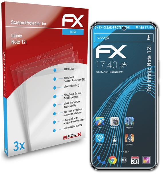 atFoliX FX-Clear Schutzfolie für Infinix Note 12i
