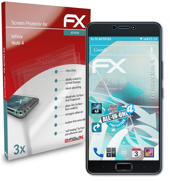 atFoliX FX-ActiFleX Displayschutzfolie für Infinix Note 4