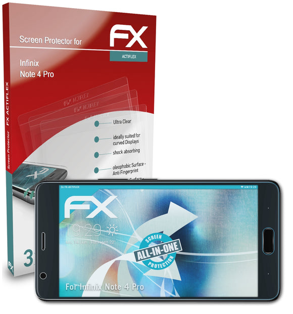 atFoliX FX-ActiFleX Displayschutzfolie für Infinix Note 4 Pro