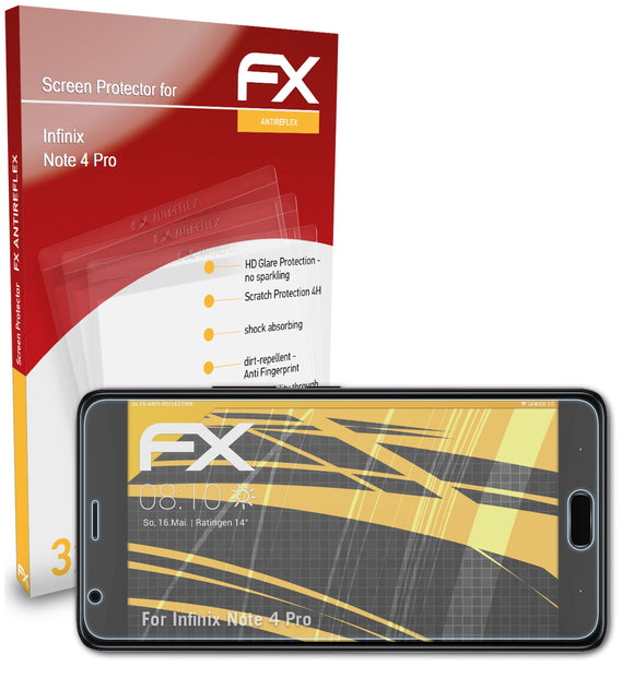 atFoliX FX-Antireflex Displayschutzfolie für Infinix Note 4 Pro