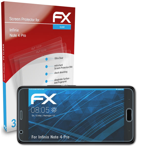 atFoliX FX-Clear Schutzfolie für Infinix Note 4 Pro