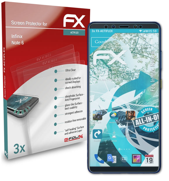 atFoliX FX-ActiFleX Displayschutzfolie für Infinix Note 6