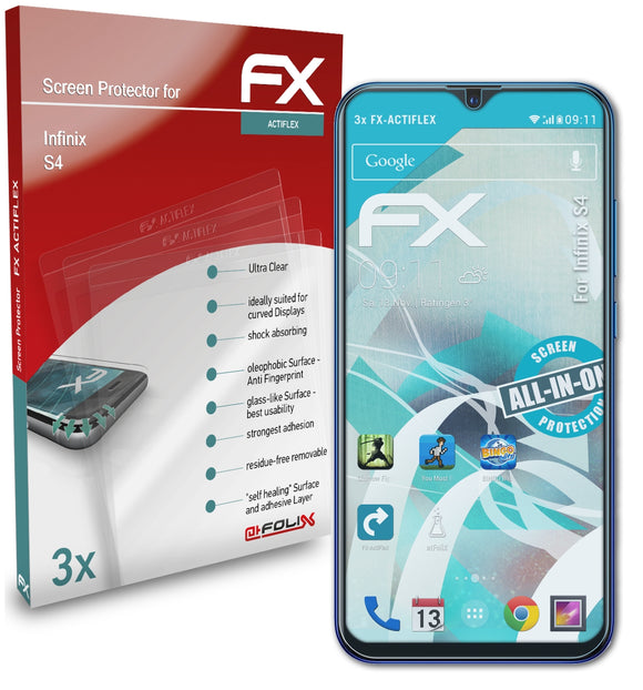 atFoliX FX-ActiFleX Displayschutzfolie für Infinix S4