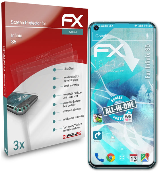 atFoliX FX-ActiFleX Displayschutzfolie für Infinix S5