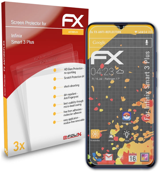 atFoliX FX-Antireflex Displayschutzfolie für Infinix Smart 3 Plus