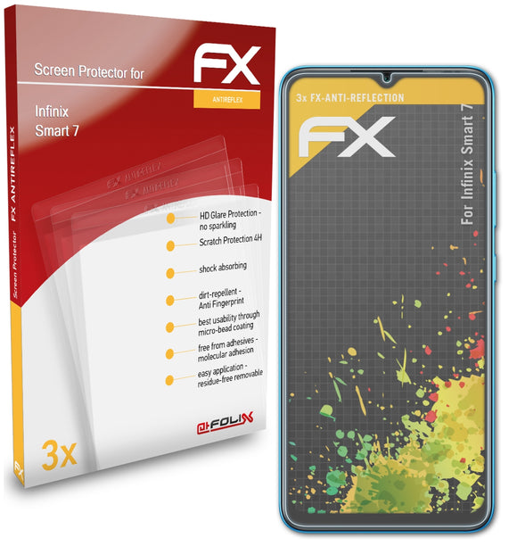 atFoliX FX-Antireflex Displayschutzfolie für Infinix Smart 7
