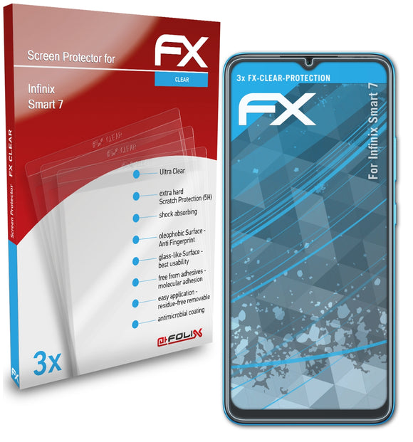 atFoliX FX-Clear Schutzfolie für Infinix Smart 7