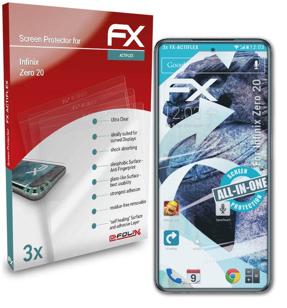 atFoliX FX-ActiFleX Displayschutzfolie für Infinix Zero 20