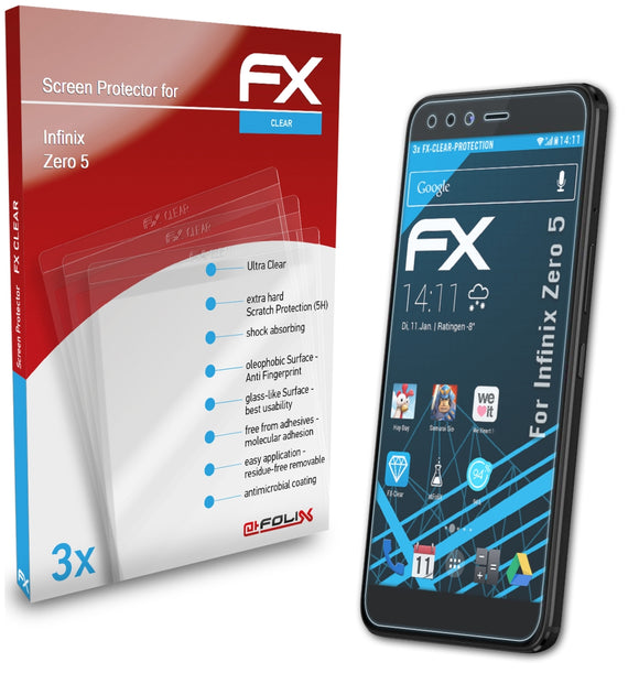 atFoliX FX-Clear Schutzfolie für Infinix Zero 5