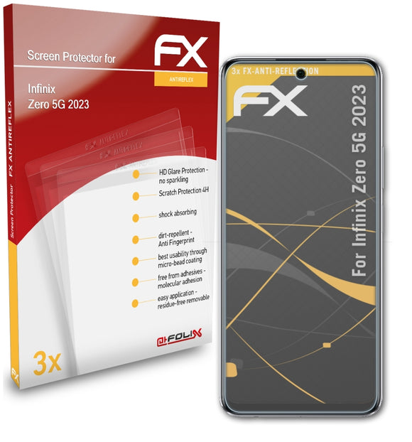 atFoliX FX-Antireflex Displayschutzfolie für Infinix Zero 5G 2023