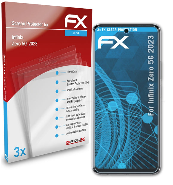 atFoliX FX-Clear Schutzfolie für Infinix Zero 5G 2023