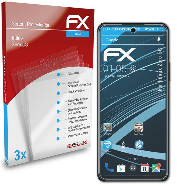 atFoliX FX-Clear Schutzfolie für Infinix Zero 5G