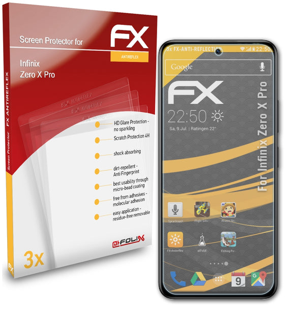atFoliX FX-Antireflex Displayschutzfolie für Infinix Zero X Pro