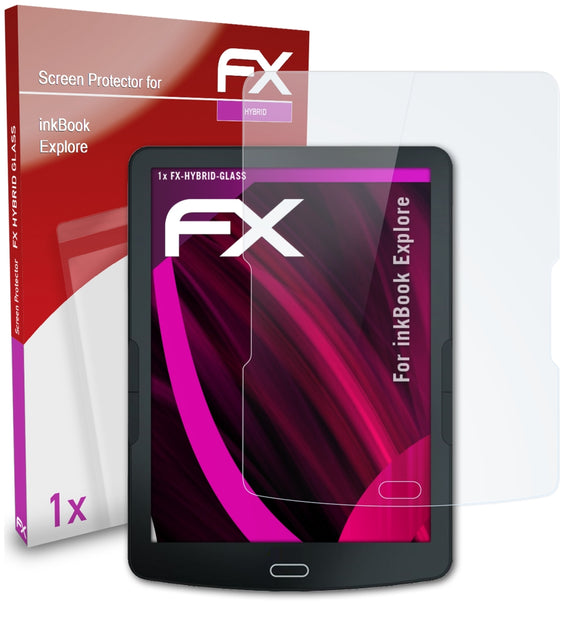 atFoliX FX-Hybrid-Glass Panzerglasfolie für inkBook Explore
