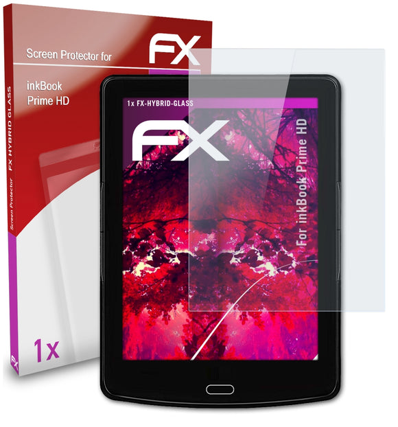 atFoliX FX-Hybrid-Glass Panzerglasfolie für inkBook Prime HD
