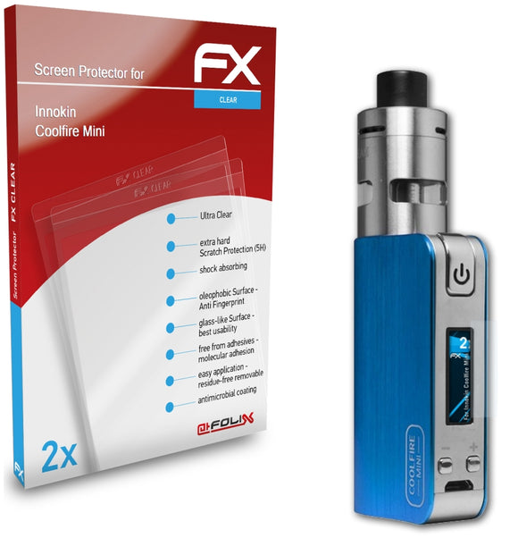 atFoliX FX-Clear Schutzfolie für Innokin Coolfire Mini