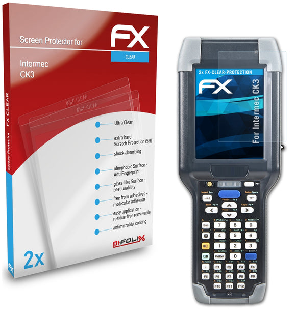 atFoliX FX-Clear Schutzfolie für Intermec CK3